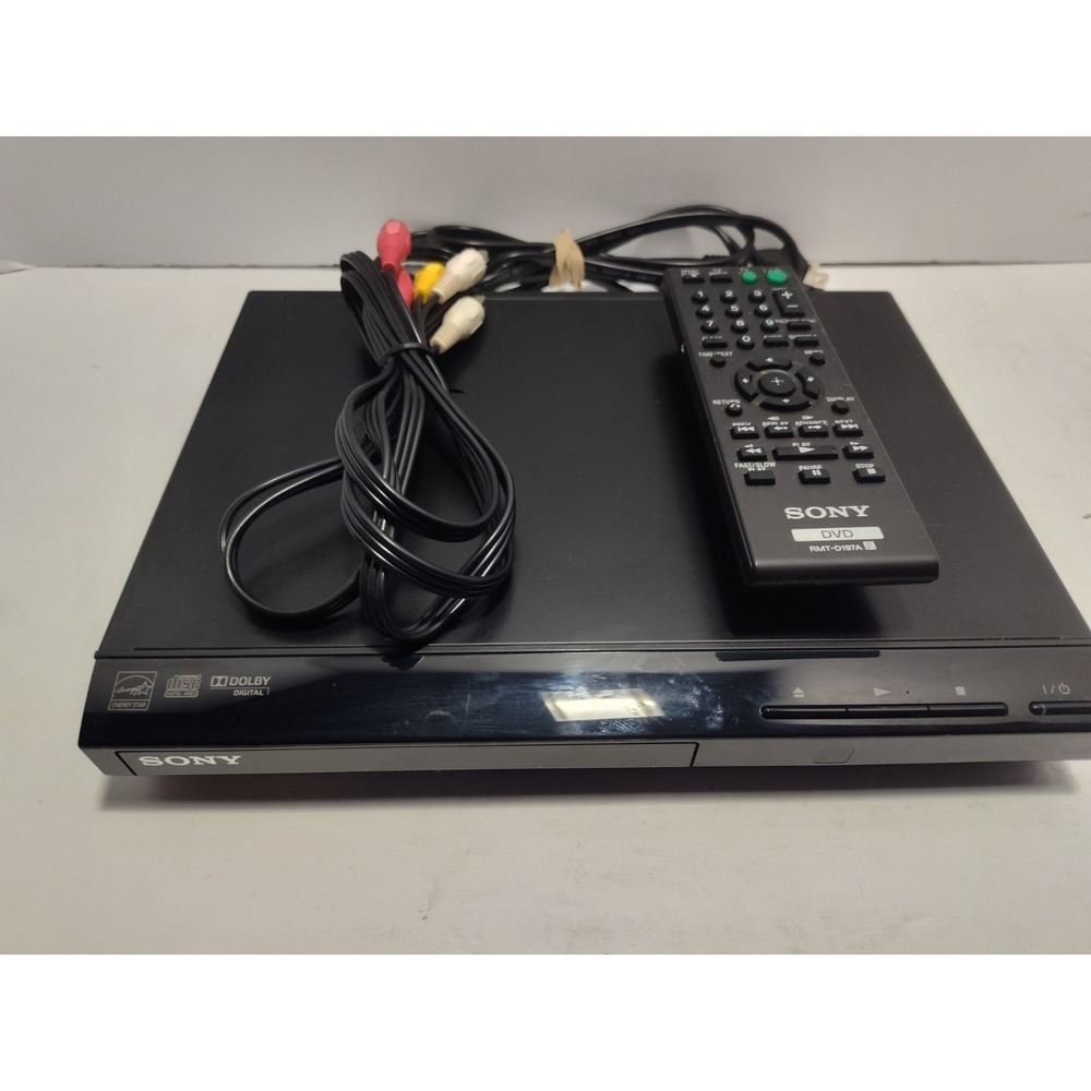 Sony DVP-SR210P Compact DVD Player Black with Remote and AV Cables - Ships Free